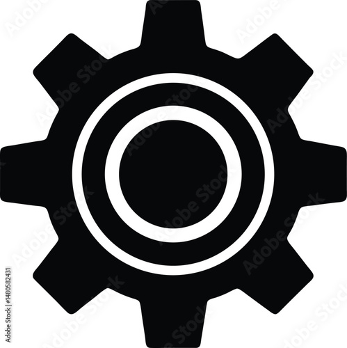 settings cogwheel icon vector illustration