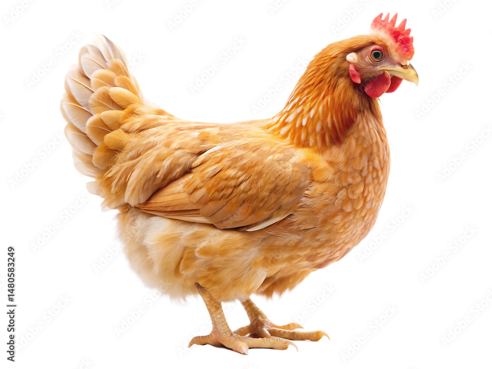 Fototapeta premium chicken hen isolated on white background , PNG
