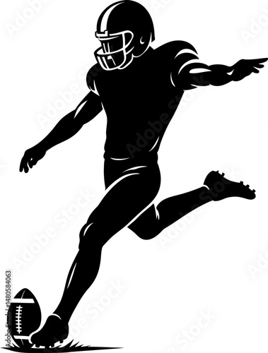 Football Kicker SVG Cut Files for Cricut & Silhouette