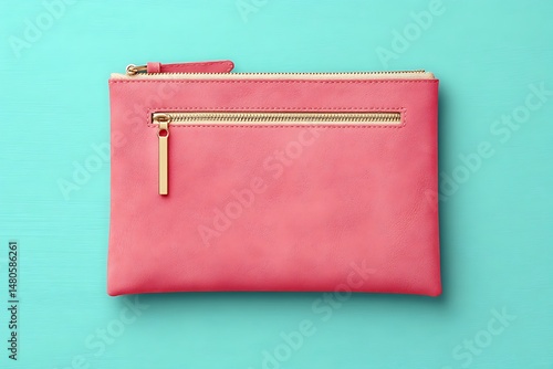 Wallpaper Mural Pink pouch with golden zipper detail Torontodigital.ca