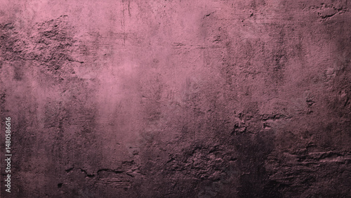 cracked stone wall background close up. Maroon grungy background