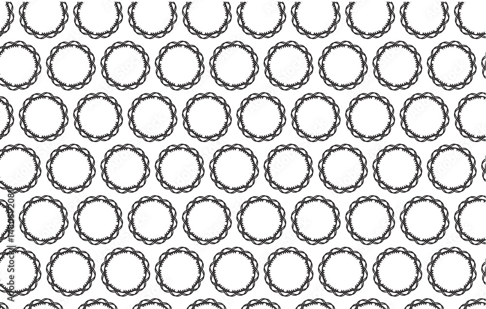 Naklejka premium seamless monochrome pattern