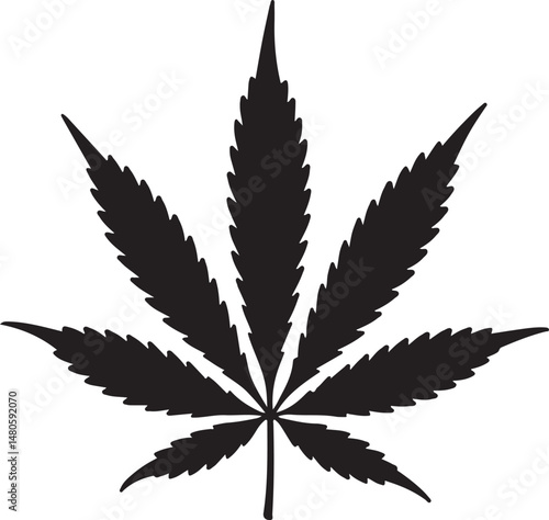 Weed Marijuana cannabis leaf vector icon logo illustration
