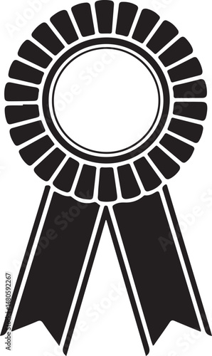 Winning award, prize, medal or badge flat icon for apps and websites
