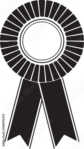 Winning award, prize, medal or badge flat icon for apps and websites