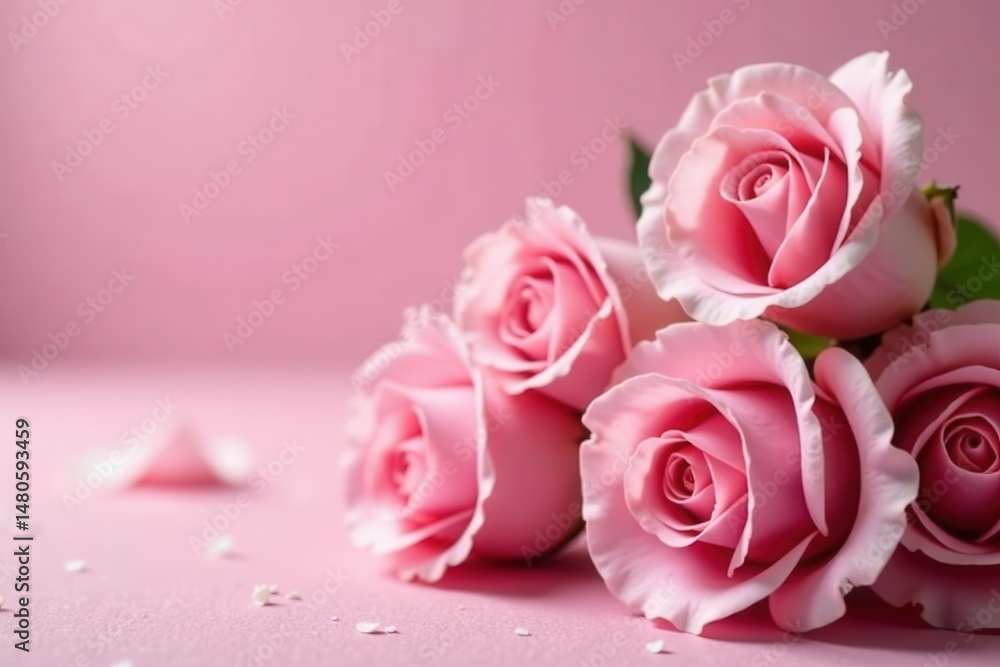 Delicate pink roses, soft petals, romantic background, dark pink, love, wedding Delicate pink roses, soft petals, romantic background, dark pink, love, wedding