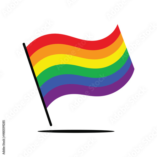 LGBTQ Pride Flag vector art illustration