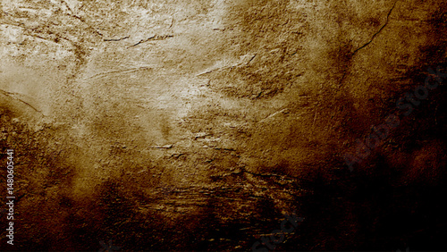 Abstract Beige Landscape Painting. old stucco on the wall texture grunge background. copy space available