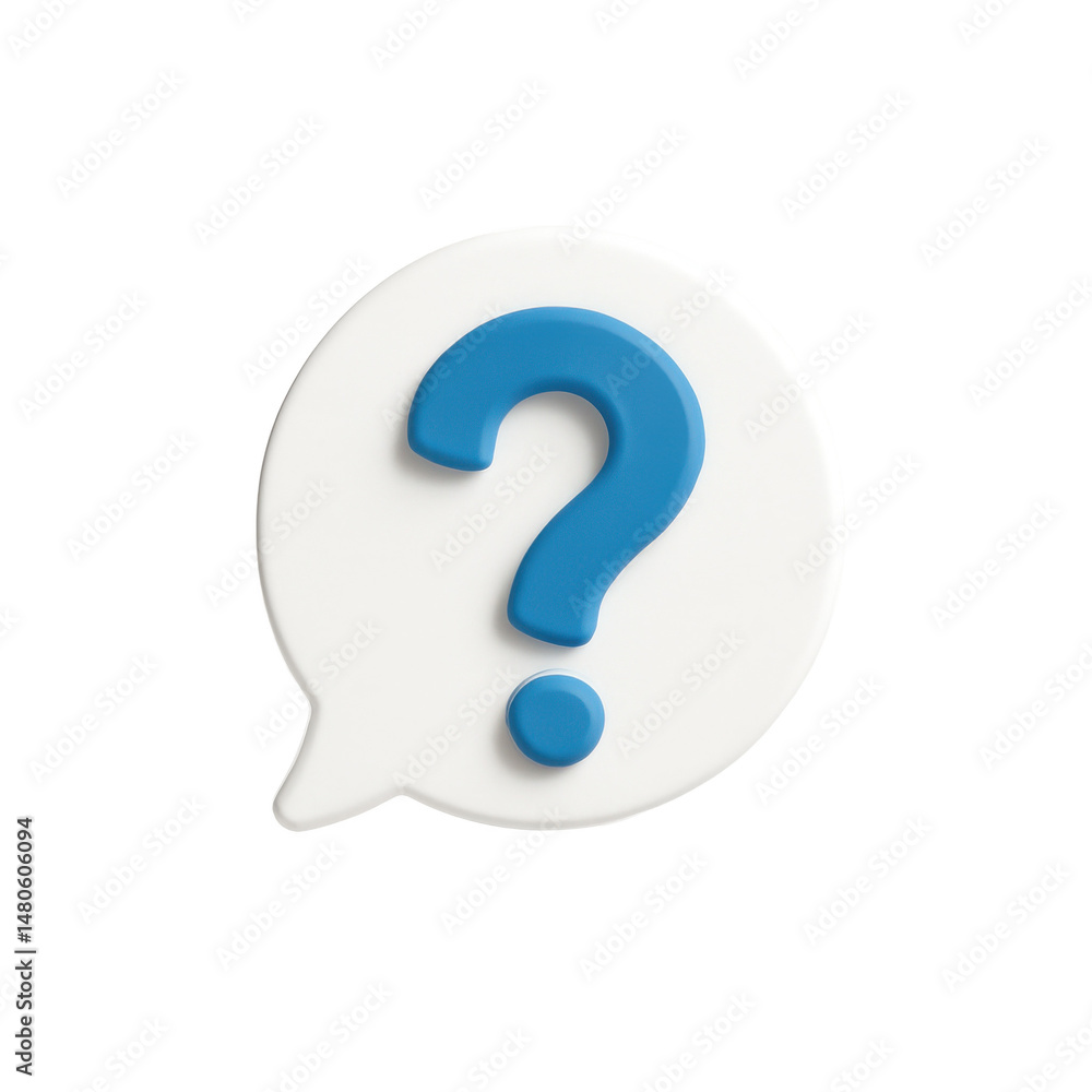Communication Symbol with a Question Emphasis Communication Symbol with a Question Emphasis