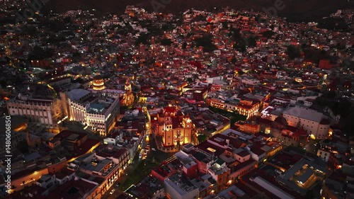 Aerial Shot of Guanajuato Mexico - Pull Out