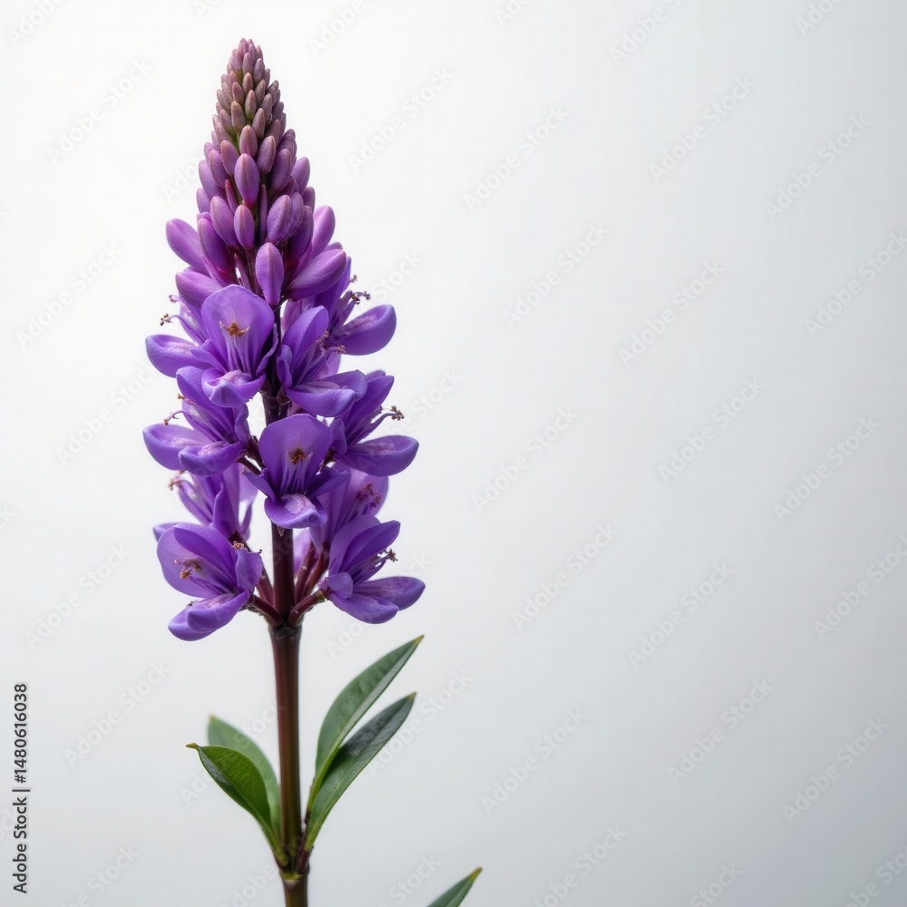 Obraz premium Intricate purple Erica flower, stunning white backdrop , Erica, photography