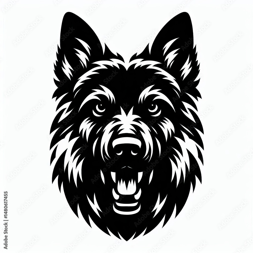 Fototapeta premium German Shepherd dog Silhouette