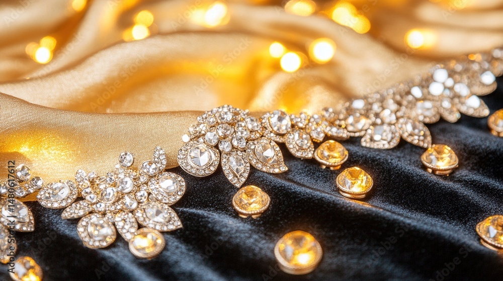 Gilded mirror reflecting scattered diamonds on velvet surface, symbolizing luxury, wealth and extravagant lifestyle, opulence and lavish self-indulgence concept.
Gilded mirror reflecting scattered diamonds on velvet surface, symbolizing luxury, wealth and extravagant lifestyle, opulence and lavish self-indulgence concept.