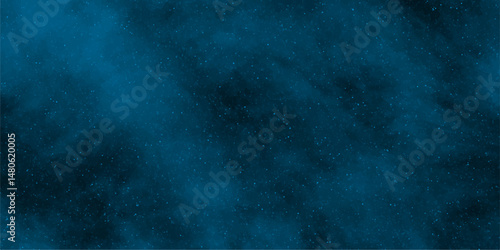 Blue stone grain background with copy space. Graphics design and web design, old style dark blue grunge texture. Watercolor painted mottled blue background with vintage marbled textured. 