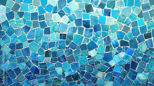 Blue Tile Mosaic Background