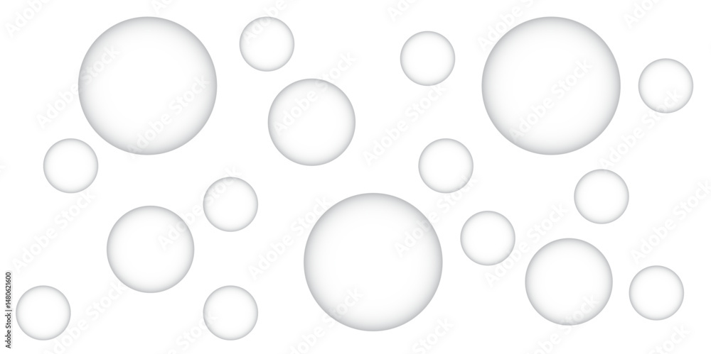 Abstract geometric background with soft light white paper circles geometric design. Soft light white paper circles geometric design. Vector circles template vector design. technology concept