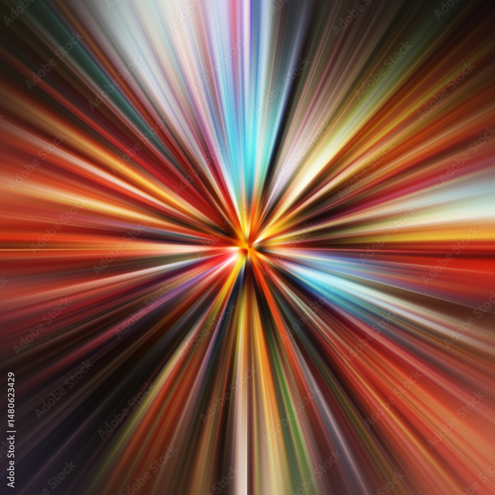 Fototapeta premium Colorful zoom motion effect. Abstract background. Color lines. Colored texture backdrop and banner. Multi color gradient pattern and textured wallpaper.