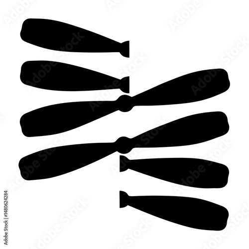 Abstract depiction of multiple aircraft propellers creating an interesting graphical pattern