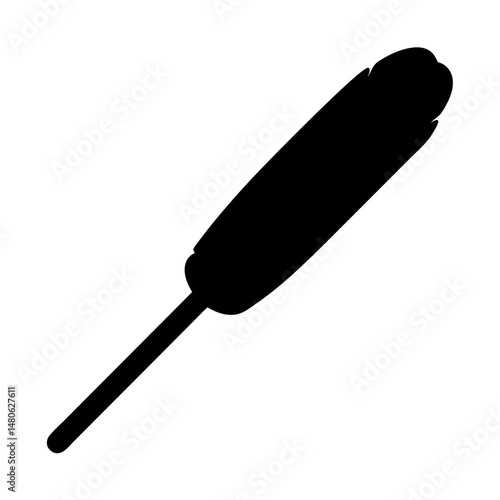 Stylized Black Silhouette Image of a Cleaning Duster for Dusting Surfaces