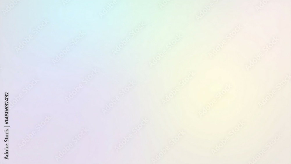 Obraz premium Pastel blue purple lilac lavender green turquoise agua teal yellow beige white abstract background. Color gradient ombre. Noise grain granular particle spray. Line wave. Light soft pale. Metallic foil