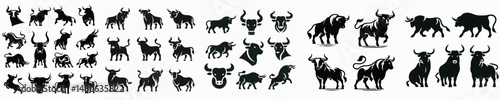 Vector bull silhouette