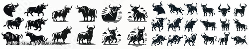Vector bull silhouette