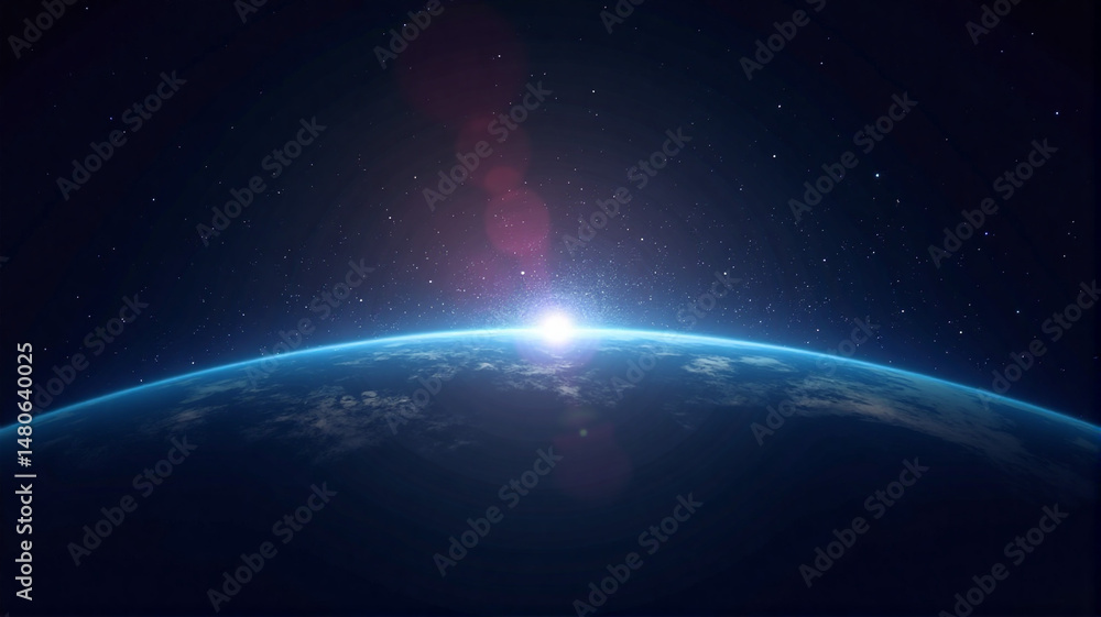 Fototapeta premium earth and sun