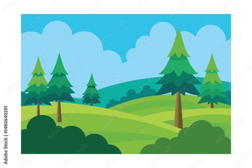 Obraz premium landscape with forest