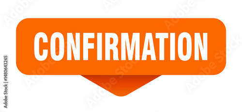 confirmation sticker. confirmation sign on transparent background