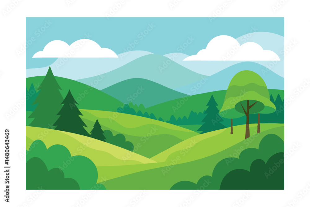 Fototapeta premium landscape with mountains