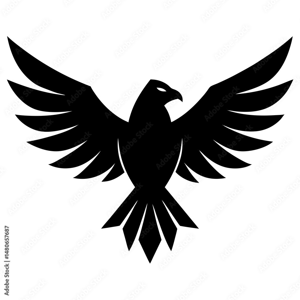 Obraz premium Eagle Icon Vector: Flat, Clean, Isolated Design