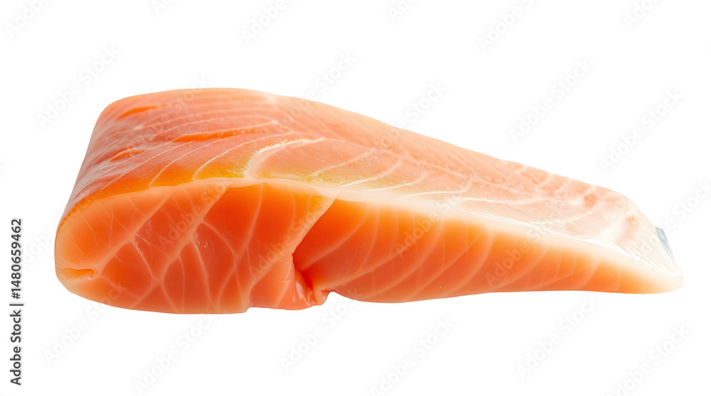 a raw salmon fillet isolated on transparent background a raw salmon fillet isolated on transparent background