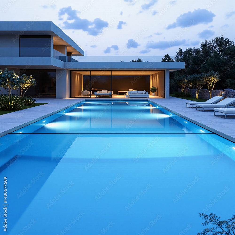 Fototapeta premium luxury swimming pool
