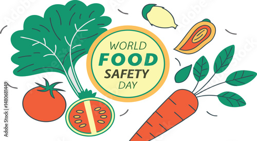 world food safety day vector illustration of an abstract background