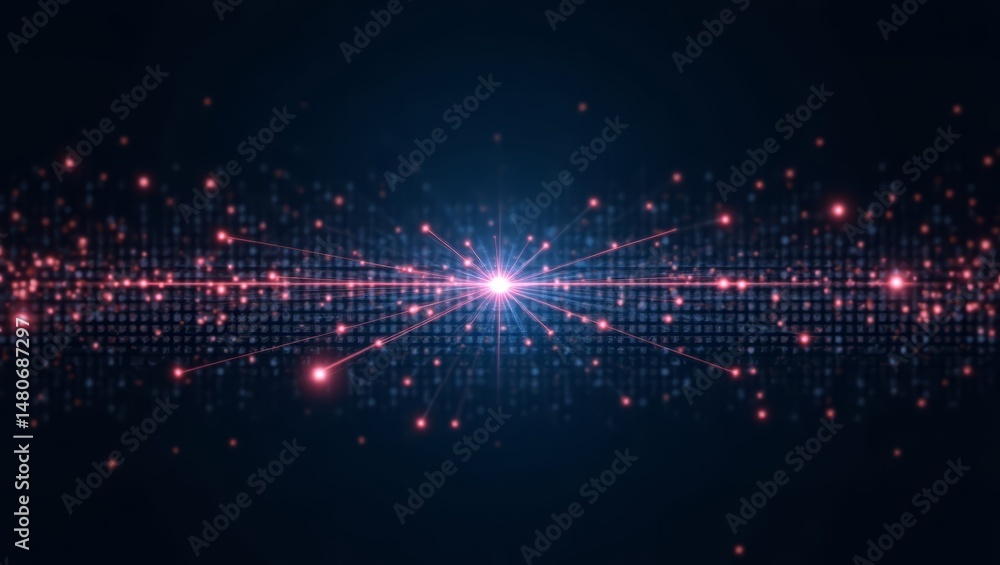 Obraz premium Abstract API Divergence Interface for Network UI