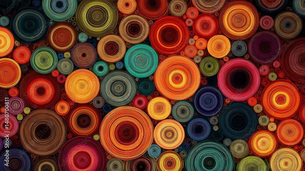 Abstract Colorful Circles Pattern Background . Abstract Colorful Circles Pattern Background .