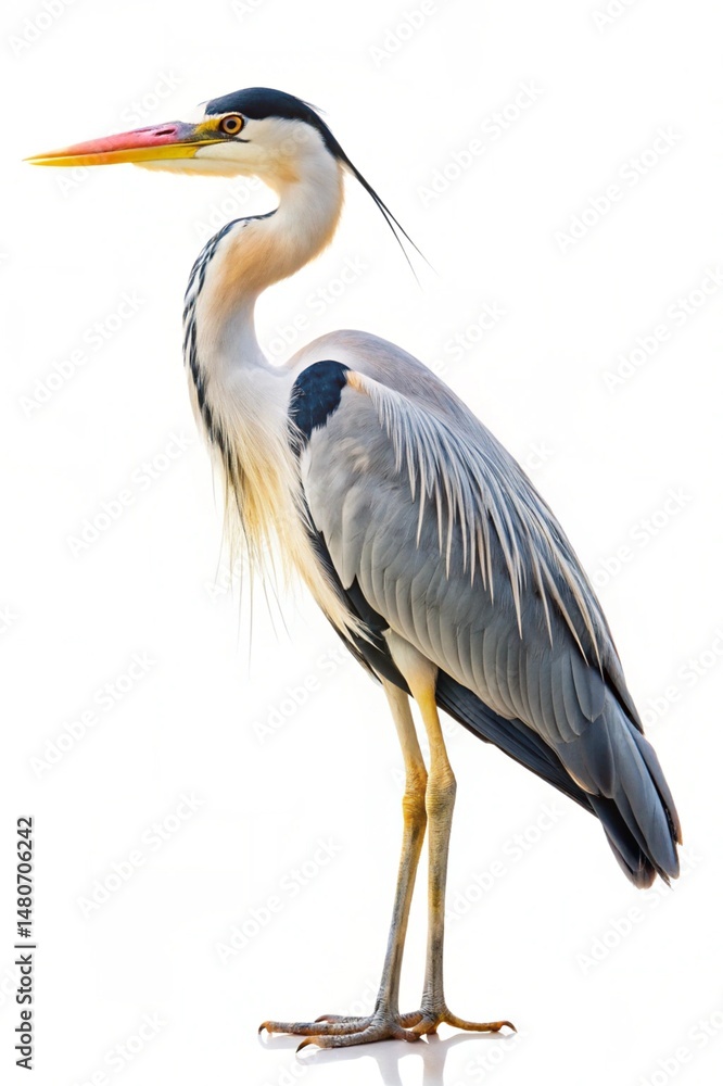 Fototapeta premium cocoi heron isolated on white background