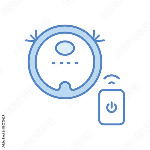 Robot Vacuum Vector icon