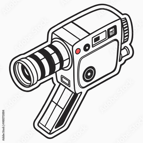 Movie camera vector