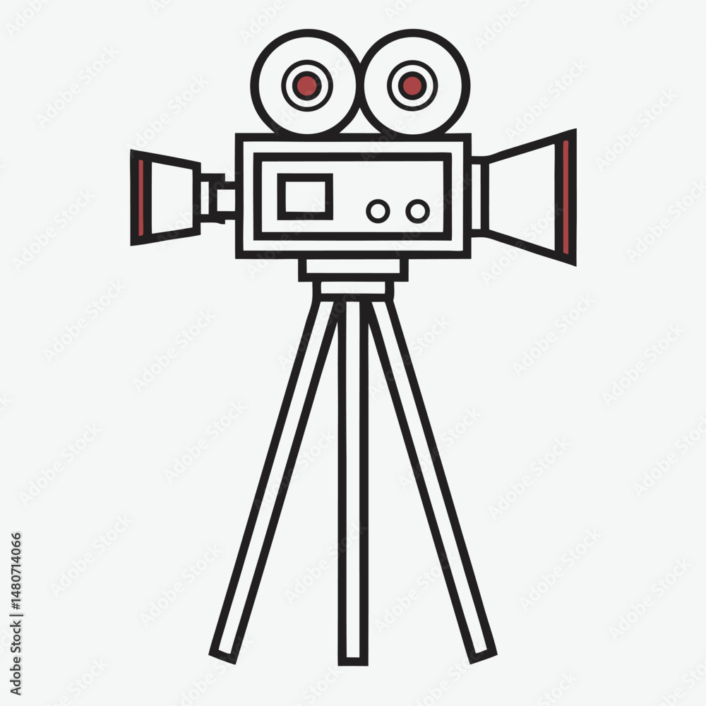 Obraz premium Movie camera vector