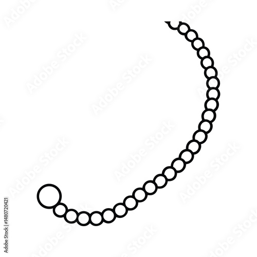 bead strand illustration line art vector