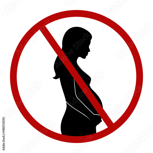 Prohibited for pregnant woman. Pictogram