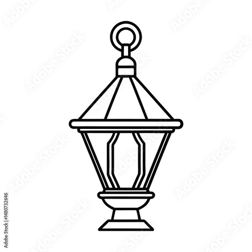 earthen lamp traditional line art vector
