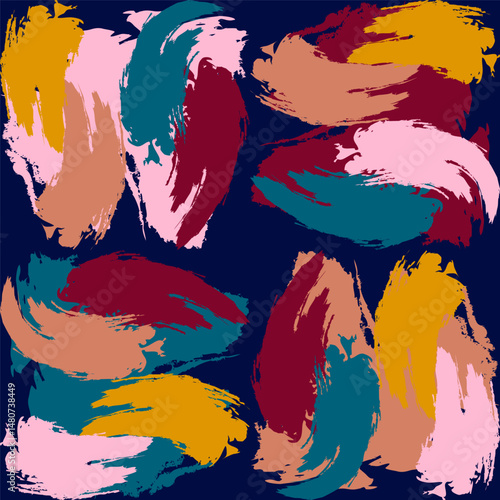 Vibrant Abstract Brushstroke Pattern Design