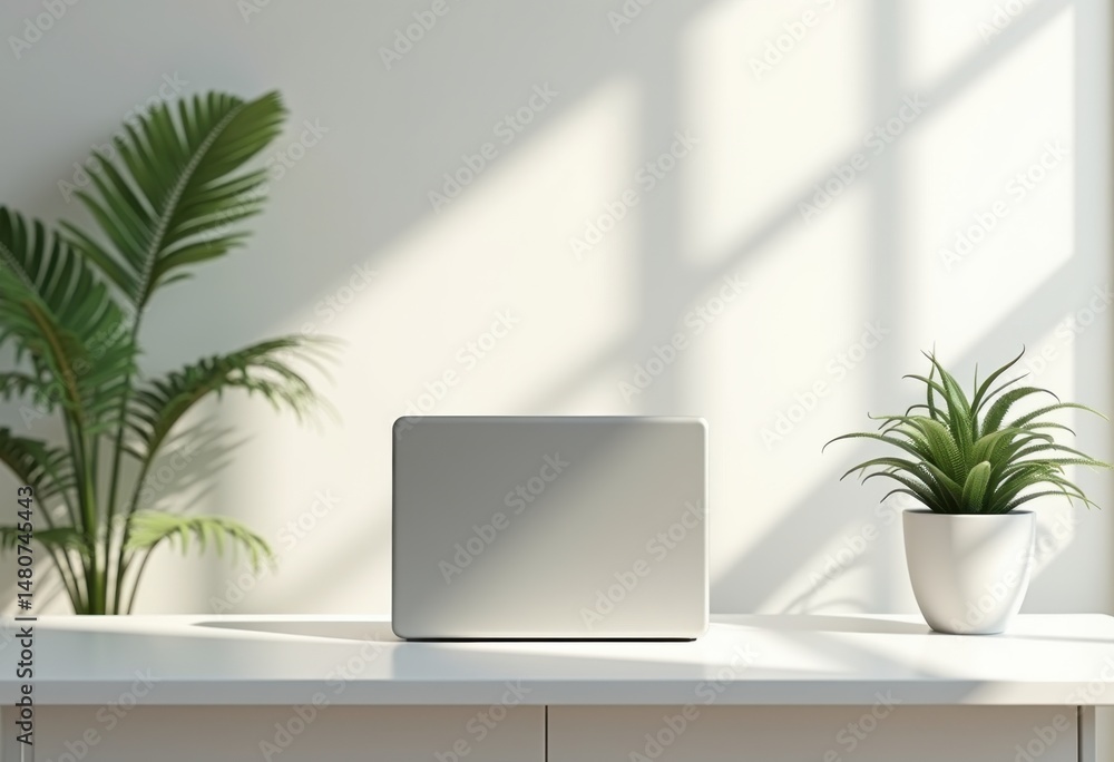 minimalist workspace closed laptop potted plant clean desk design modern aesthetic serenity productivity, decor, furniture, office, succulent, technology, home minimalist workspace closed laptop potted plant clean desk design modern aesthetic serenity productivity, decor, furniture, office, succulent, technology, home