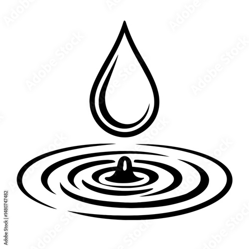 The Ripple Effect: An Illustration Featuring a Water Drop And Ripples, Representing Impact, Consequence, Cause And Effect, Or The Idea That Even A Small Action Can Create Far-Reaching Waves