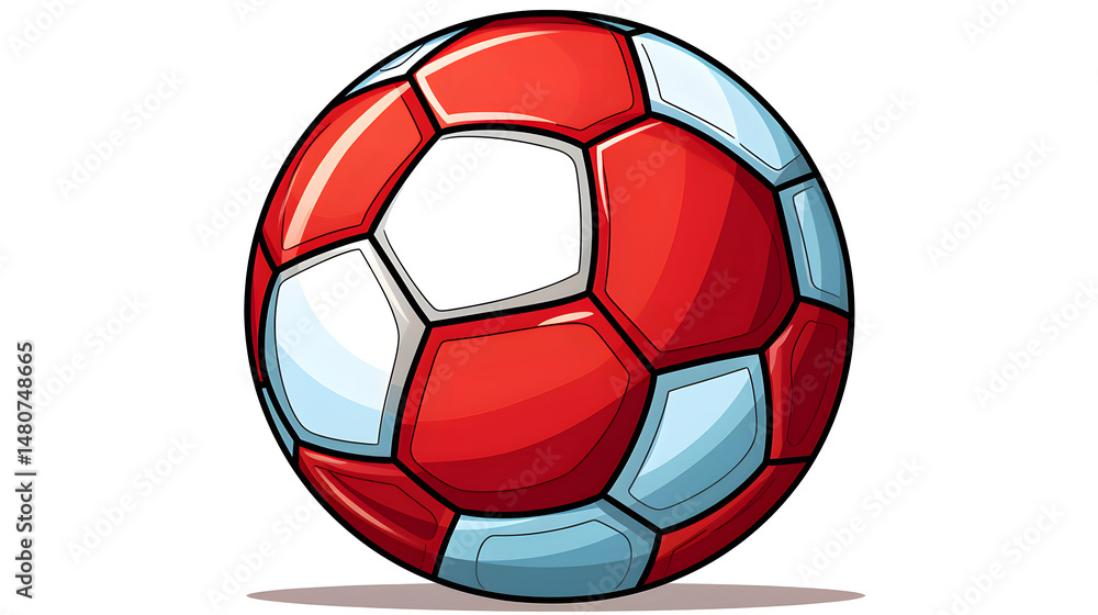 Fototapeta premium Soccer Ball Cartoon Vector Illustration Isolated with White Background for Sports Design Projects