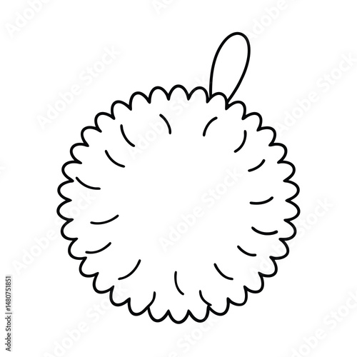 pom decoration outline line