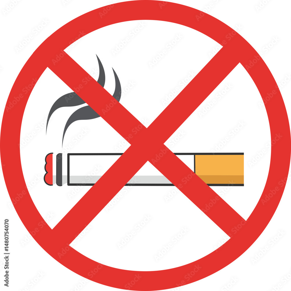 Obraz premium No smoking icon for indoor areas