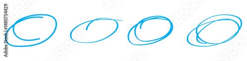 Creative vector illustration of hand drawning circle line sketch set isolated on a white background. Circle Brush Stroke. Grunge circles brush set. Black grunge circle frames.